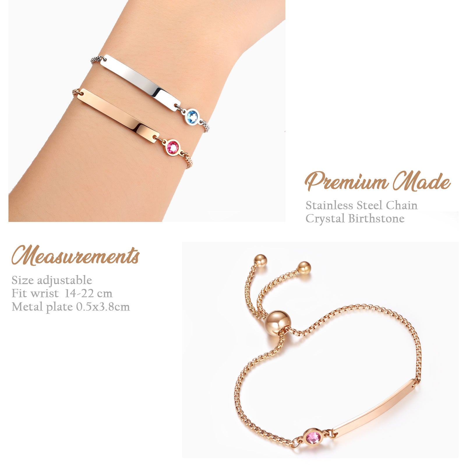 Dora - Personalised Birthstone Bracelet